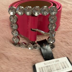 Pink Belt with Faux Crystals NWT